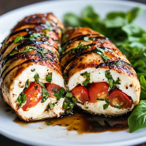 Elegant Caprese Stuffed Chicken Breast