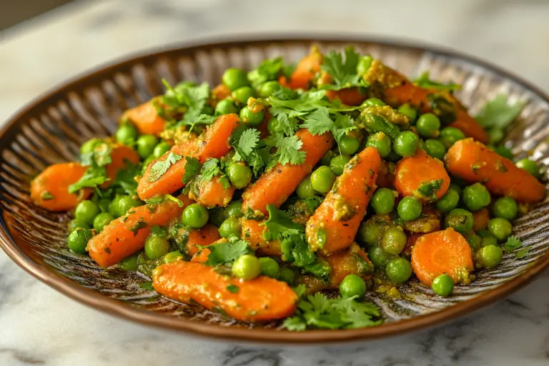 Spiced Peas and Carrots with Indian Flair