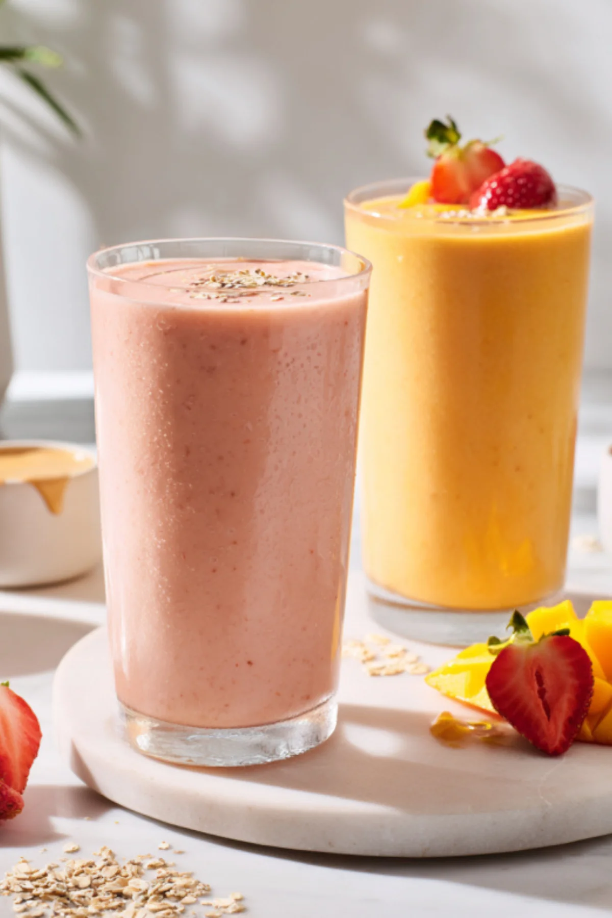 gluten free vegan strawberry mango smoothie