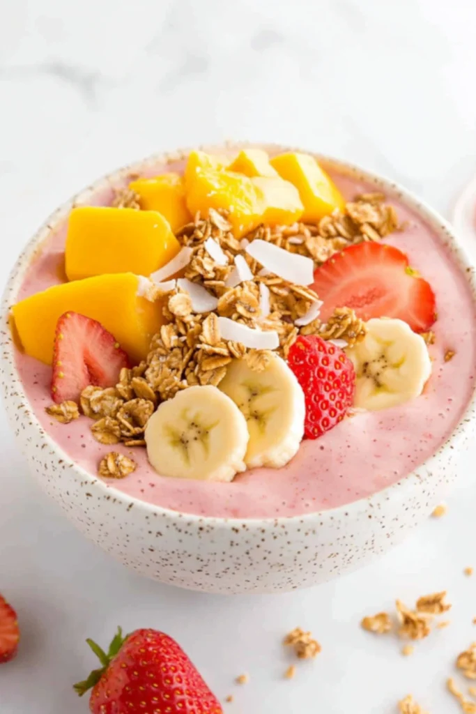 strawberry mango smoothie bowl