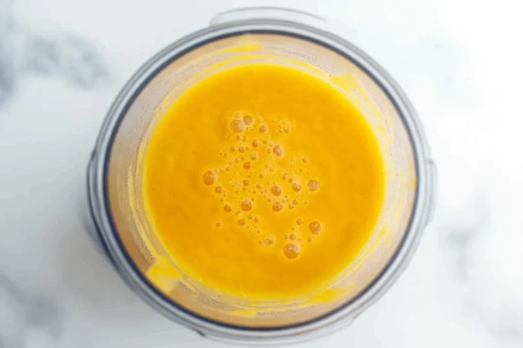 Blended Mango Layer in a Blender