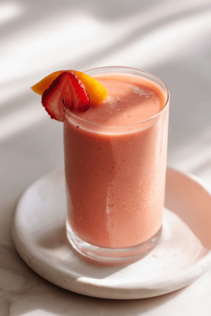 Classic Strawberry Mango Smoothie with Fresh Ingredients