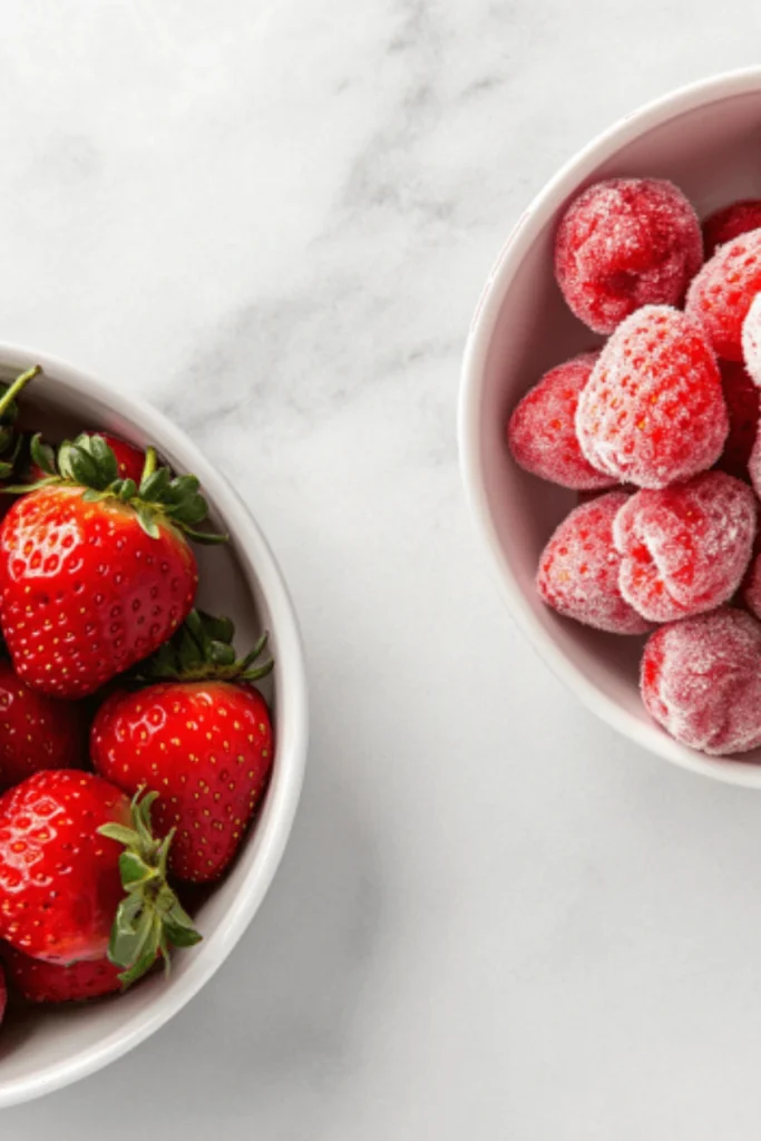 Fresh vs Frozen Strawberries Comparison for Smoothies