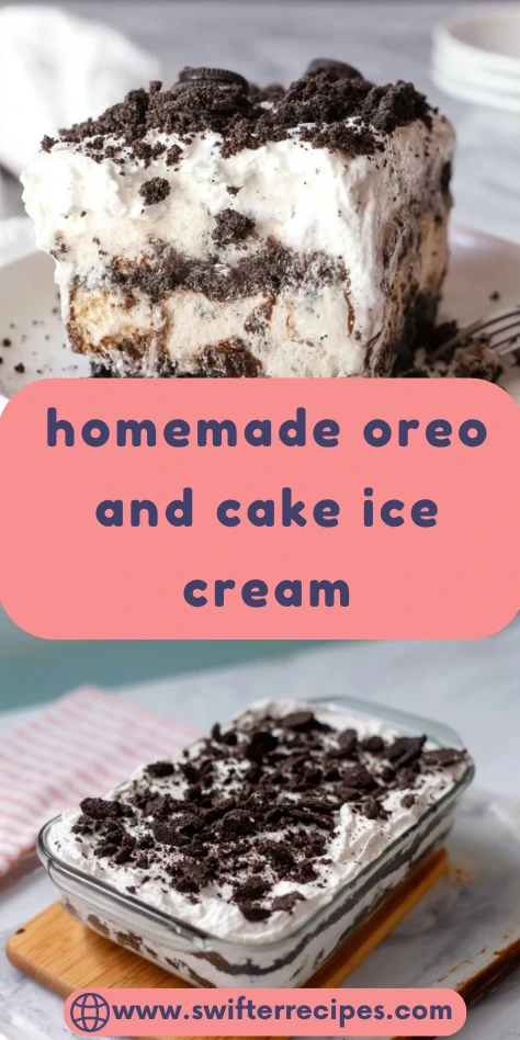 Homemade Oreo and Cake Ice Cream Recipe - Easy No-Churn Frozen Dessert