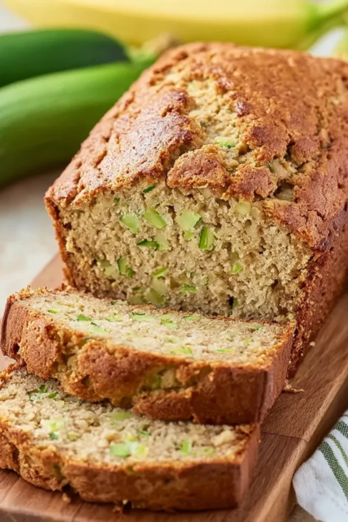 Zucchini Banana Bread: A Sweet and Moist Loaf with Fresh Zucchini and Ripe Bananas