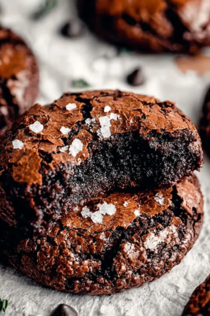 Fudgy Chewy Brookies with Sea Salt