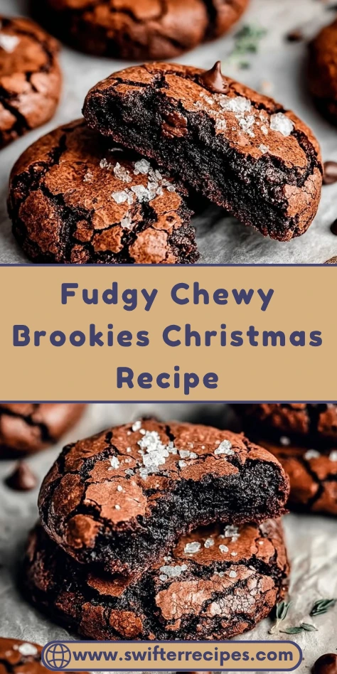 Fudgy Chewy Brookies with Sea Salt – Christmas Recipe