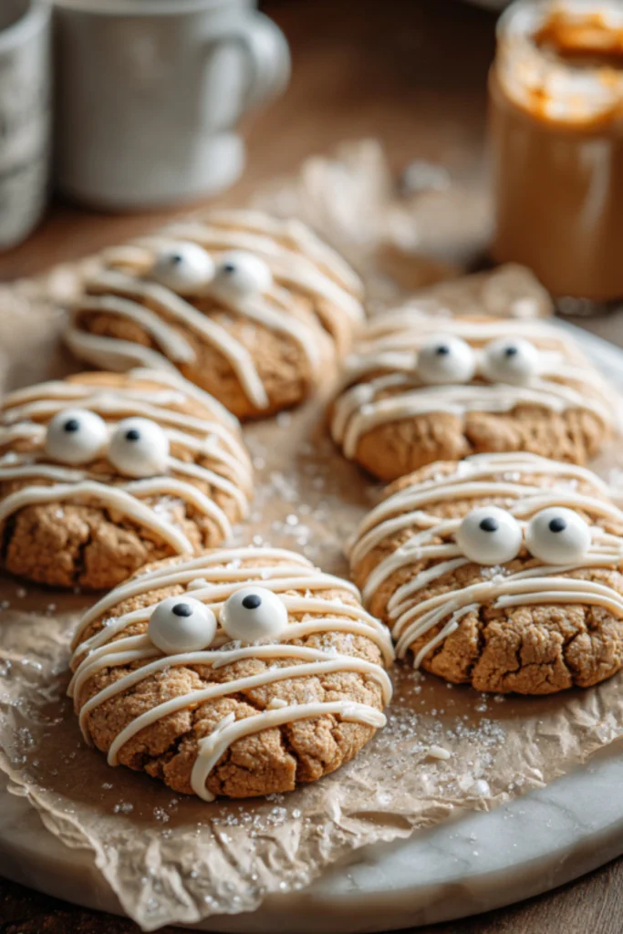 Mummy Peanut Butter Cookies – Cute and Easy Halloween Cookies