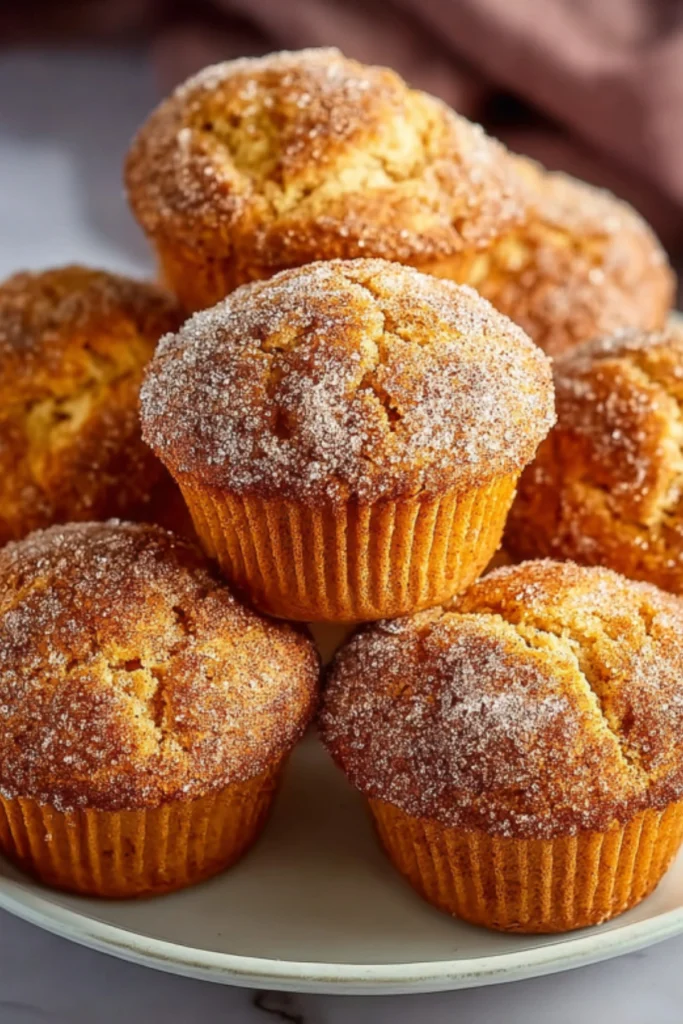 Golden Pumpkin Spice Muffin Tops with Cinnamon Sugar