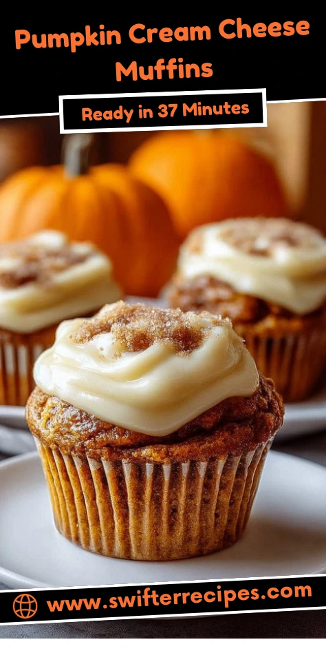 Pumpkin Cream Cheese Muffins with Cinnamon Sugar Topping – Ready in 37 Minutes