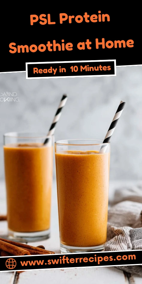 PSL Protein Smoothie Recipe with Pumpkin Puree and Protein Powder
