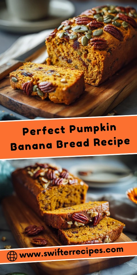 Pumpkin Banana Bread with Pecans and Pumpkin Seeds