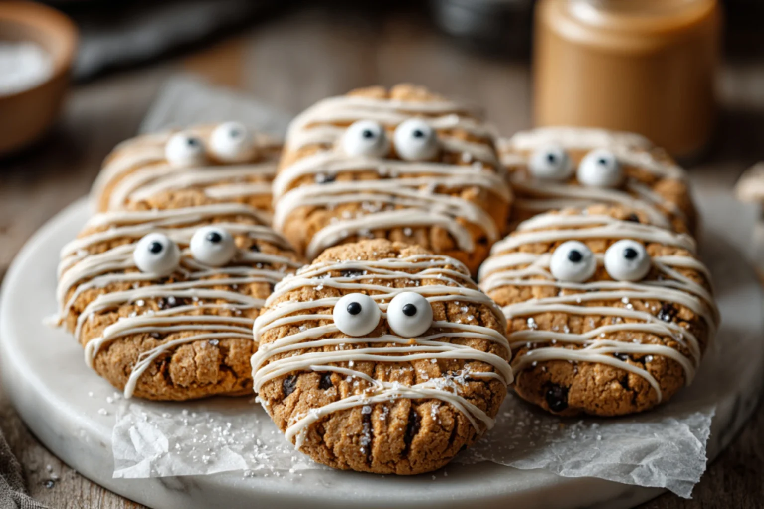 Spooky Mummy Peanut Butter Cookies – Fun Halloween Treats
