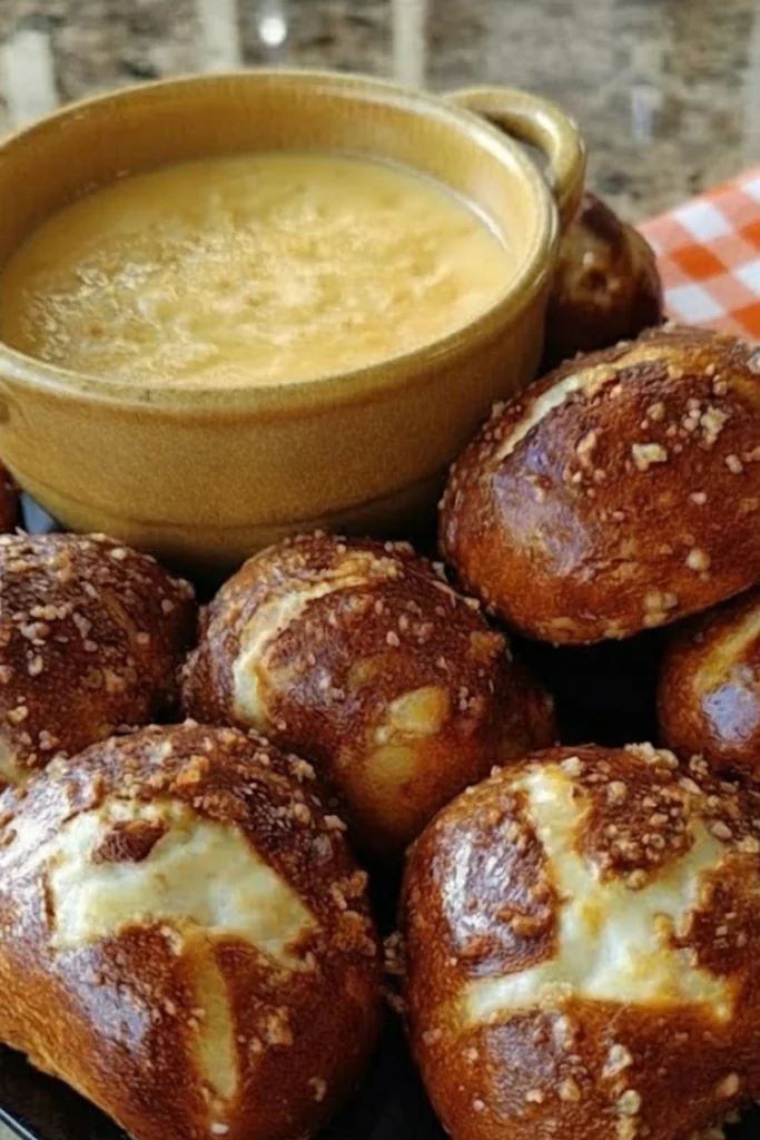 Soft Pretzel Bites with Beer Cheese Dip – Homemade Snack