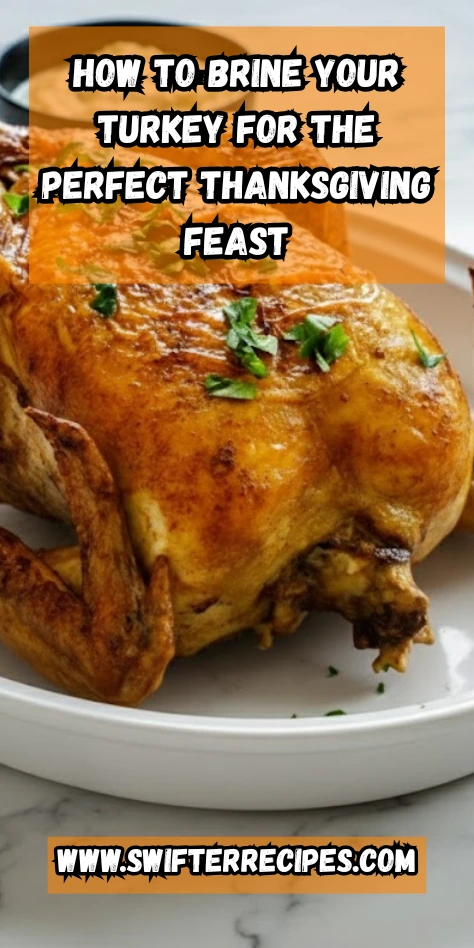 Brined and Roasted Turkey with Fresh Parsley for Thanksgiving