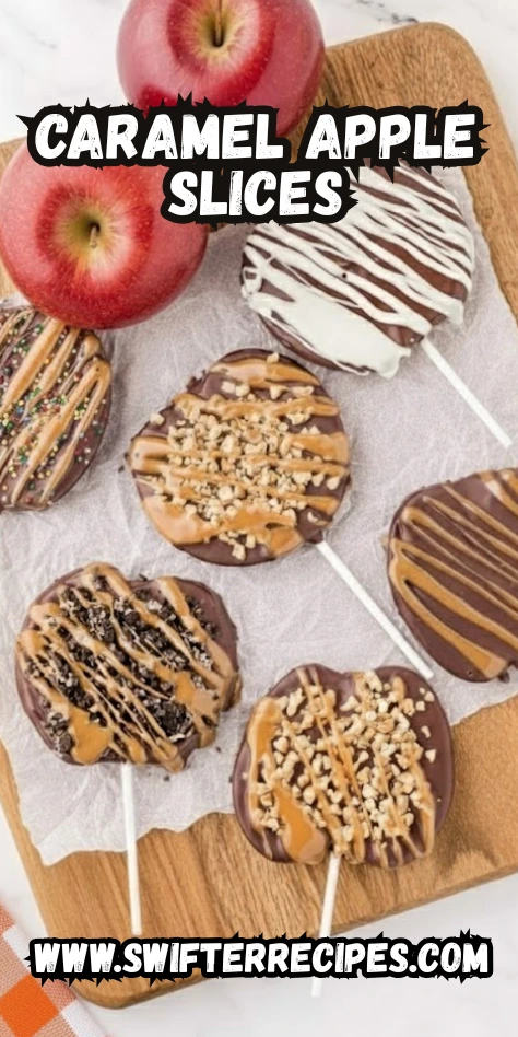 Caramel Apple Slices with Chocolate, Caramel, and Toppings