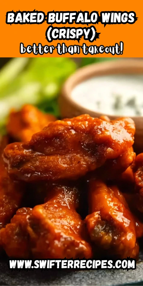 Crispy Oven-Baked Buffalo Wings with Saucy Coating