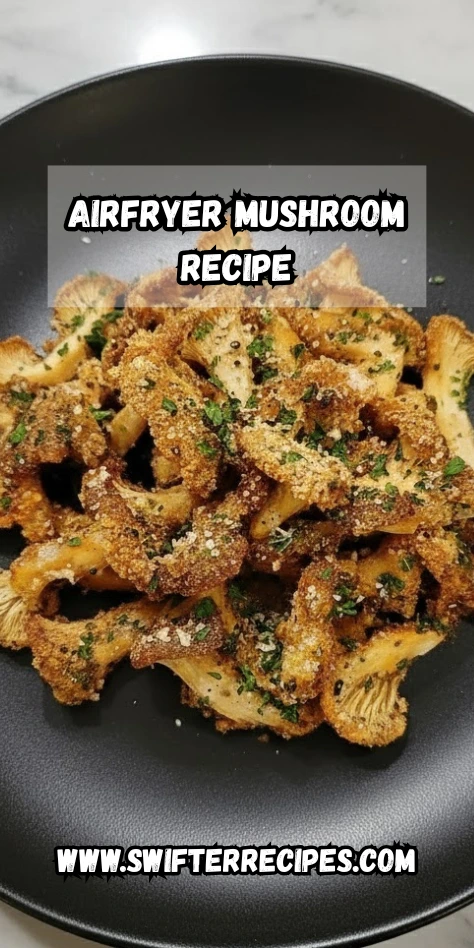 Crispy Airfryer Mushrooms Recipe – Quick, Golden, and Flavorful