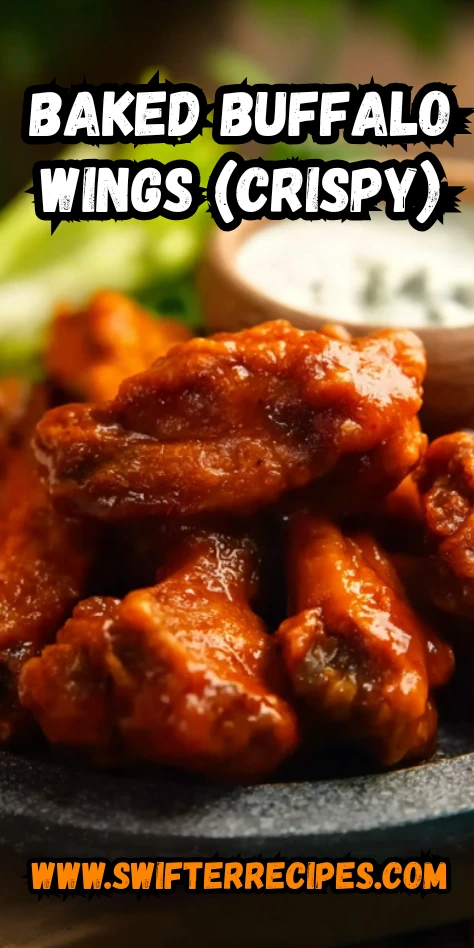 Crispy Baked Buffalo Wings with Dipping Sauce