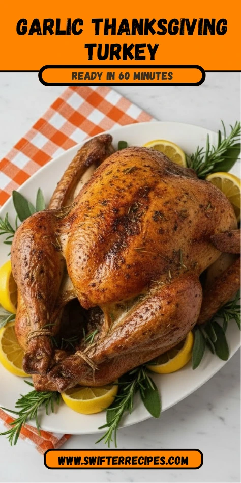 Garlic Thanksgiving Turkey Ready in 60 Minutes with Lemon and Herbs