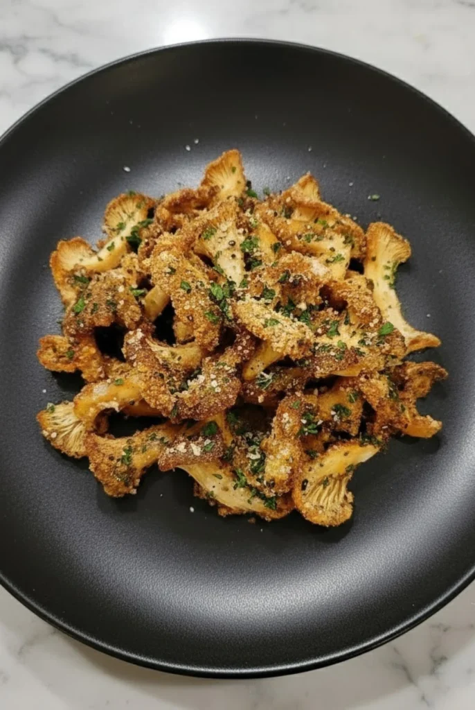 Crispy Airfryer Mushrooms with Garlic and Herbs