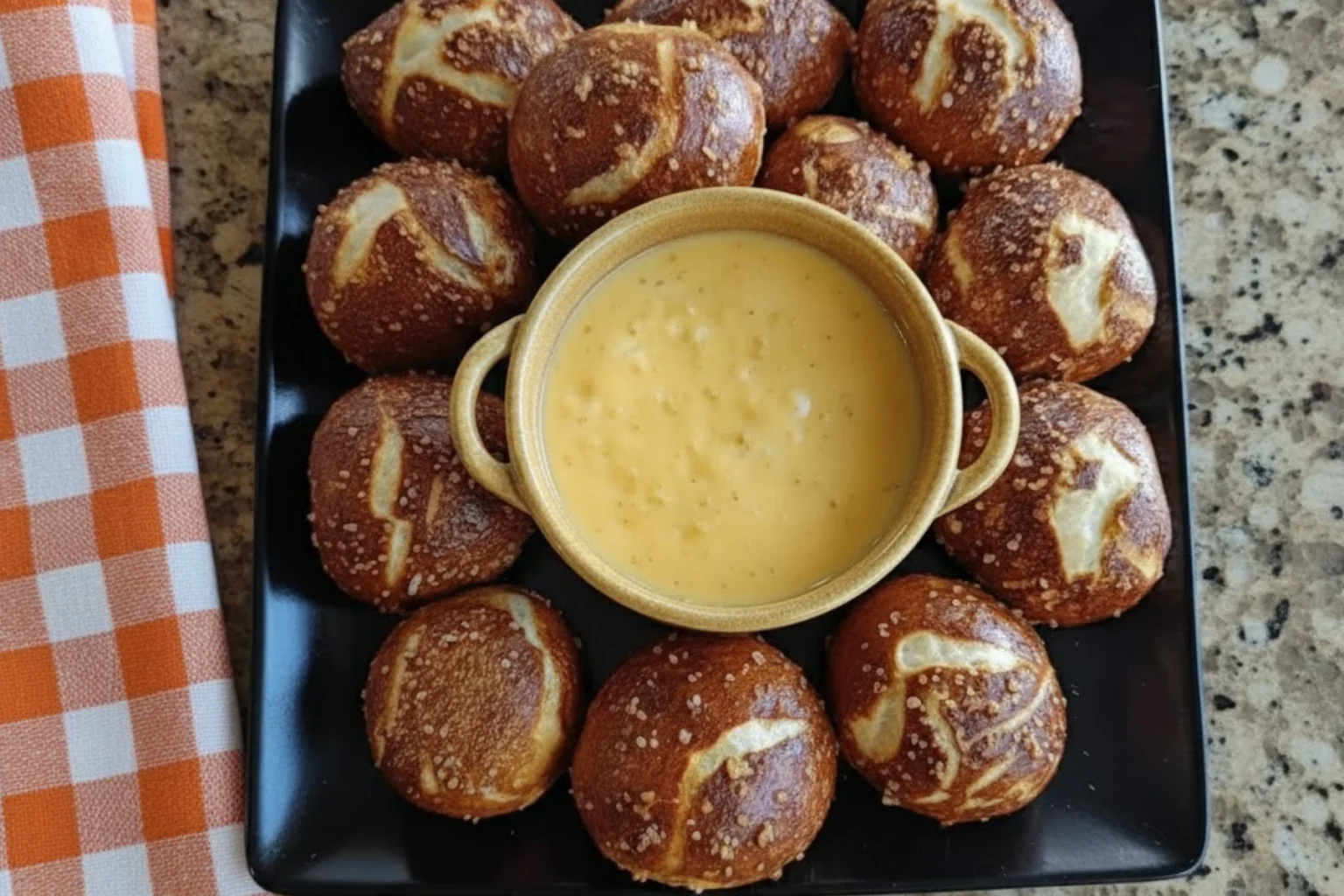 Soft Pretzel Bites with Beer Cheese Dip – Homemade Snack Platter