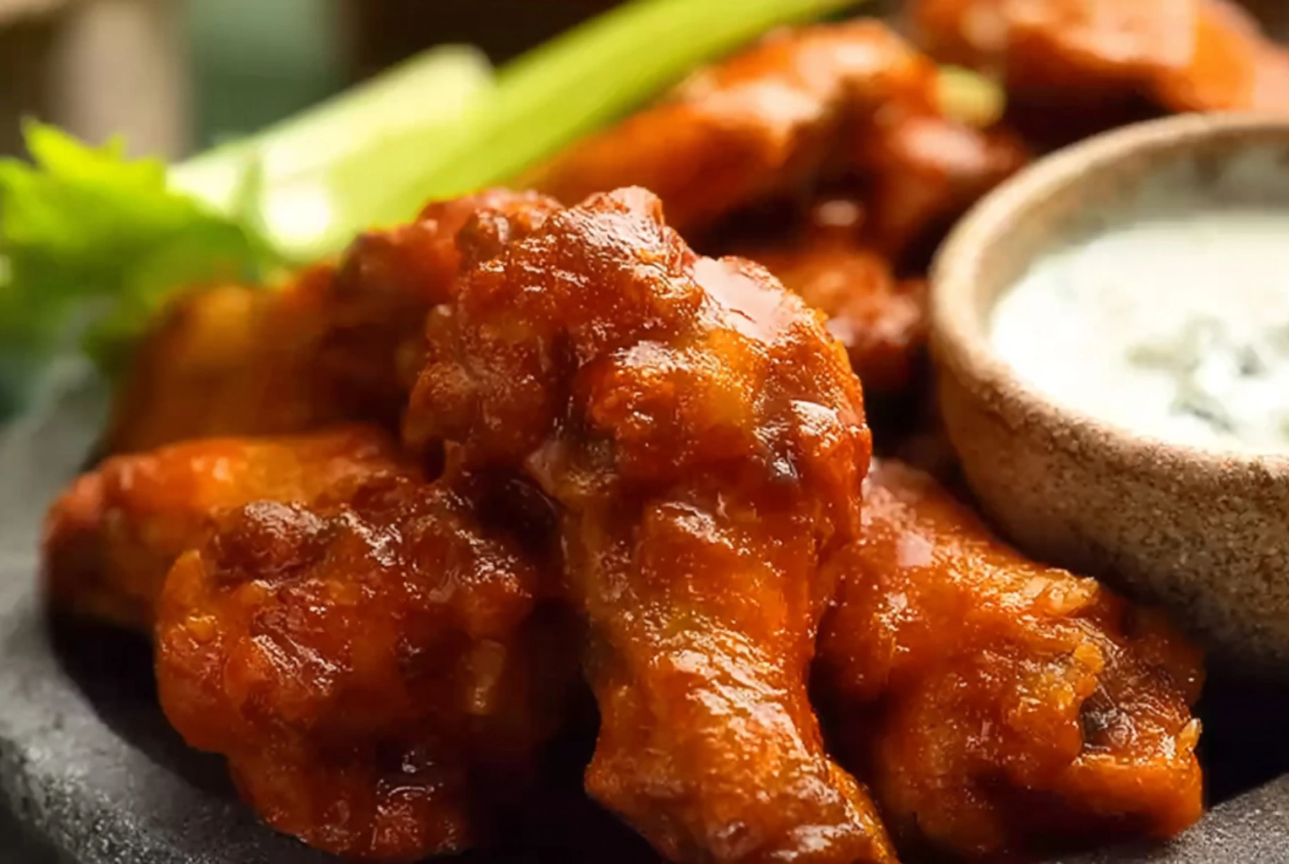 Crispy Baked Buffalo Wings with Tangy Sauce