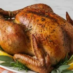 Garlic Herb Roasted Thanksgiving Turkey with Lemon and Rosemary