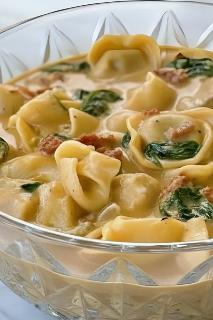 Creamy Marry Me Tuscan Chicken Soup with Tortellini and Spinach