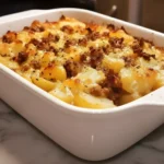 Cheesy Beef and Potato Casserole Baked to Perfection