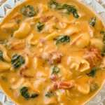 Creamy Marry Me Tuscan Chicken Soup with Spinach and Bacon