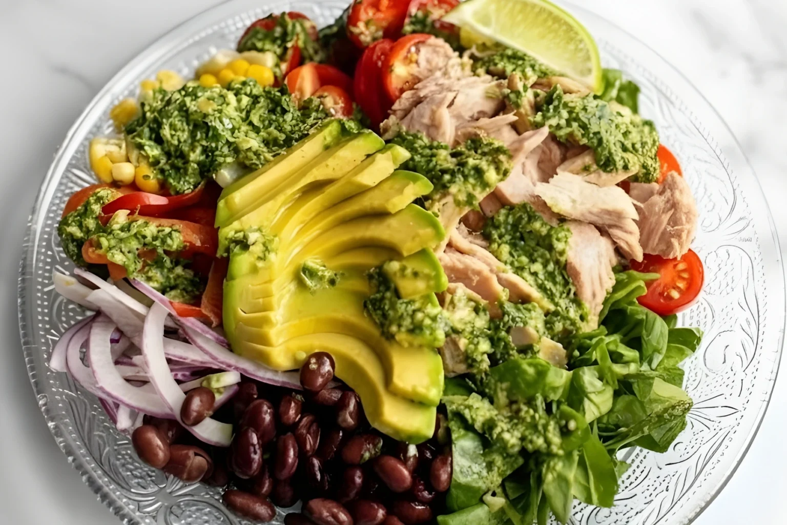 Southwest Tuna Bowl with Fresh Avocado, Tomatoes, and Lime Vinaigrette