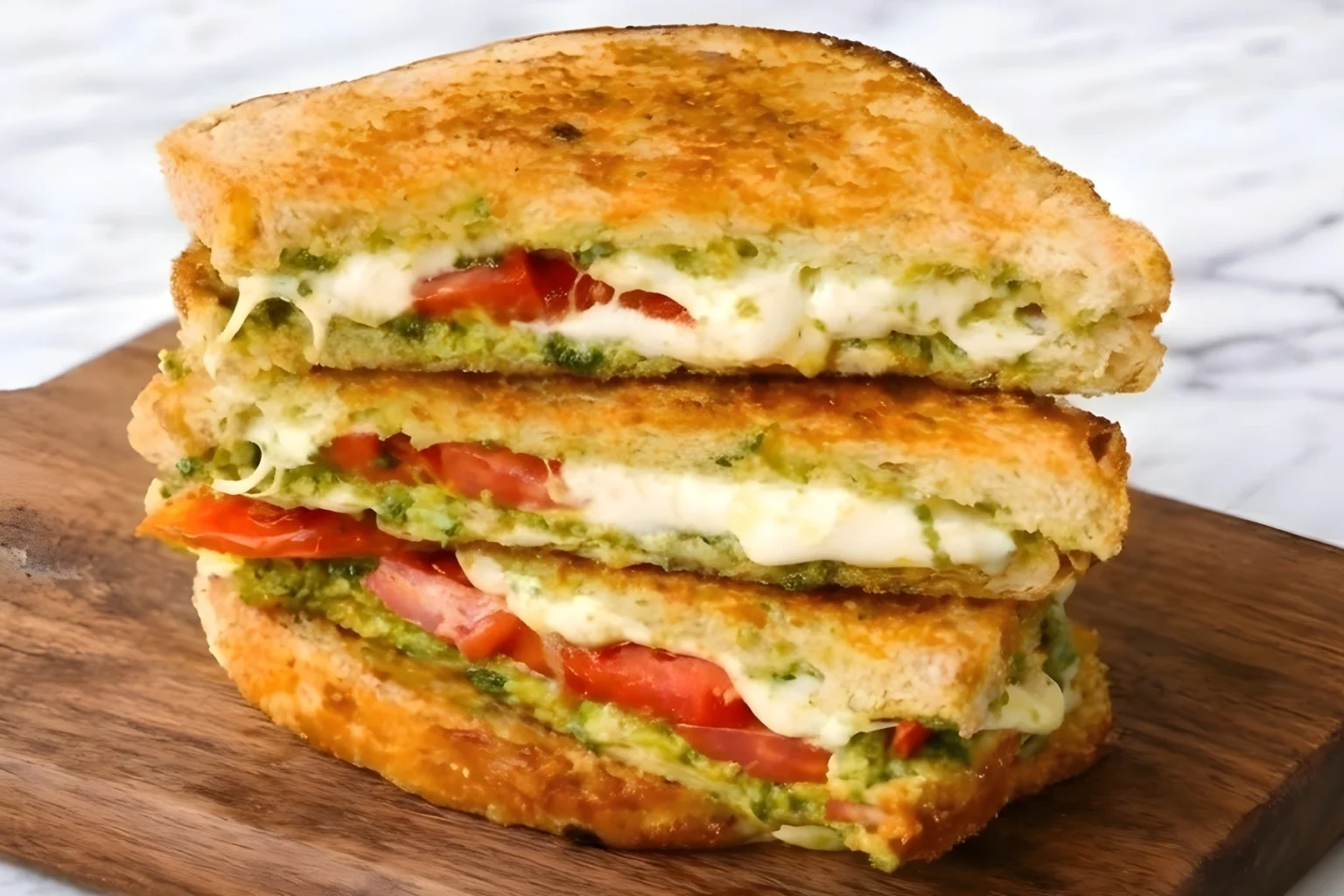Pesto Panini with Fresh Mozzarella and Tomato – Grilled to Perfection