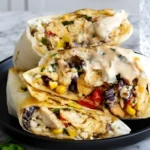 Southwest Chicken Wraps with Rice, Beans, and Veggies