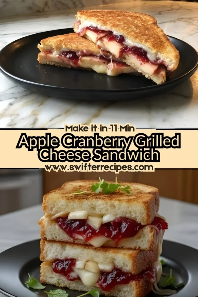Quick & Delicious Apple Cranberry Grilled Cheese Sandwich in 11 Minutes