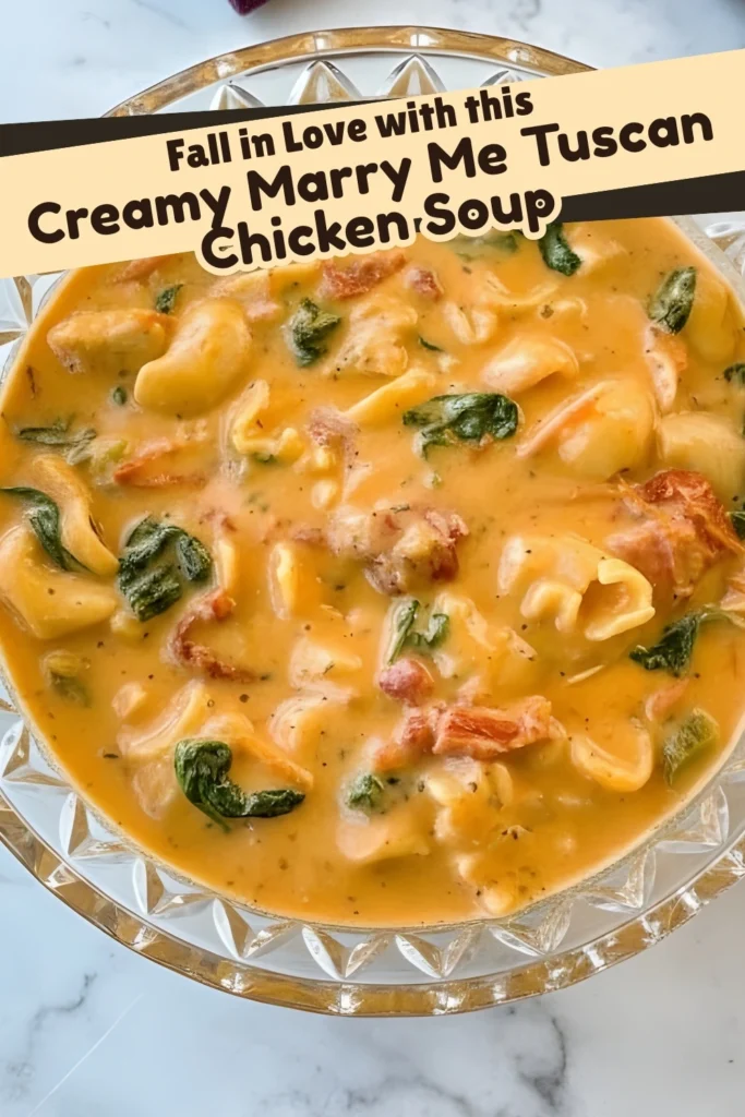 Fall in Love with Creamy Marry Me Tuscan Chicken Soup