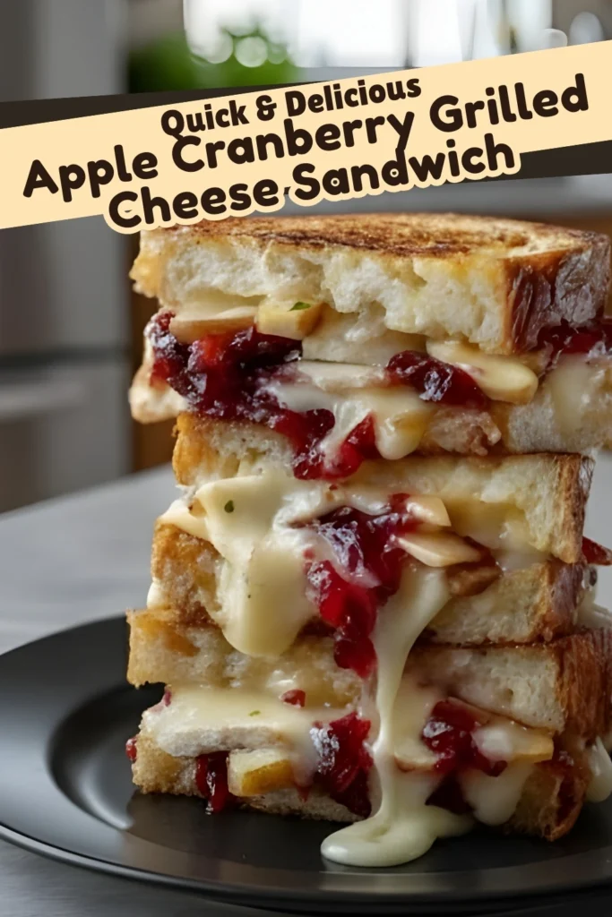 Quick & Delicious Apple Cranberry Grilled Cheese Sandwich