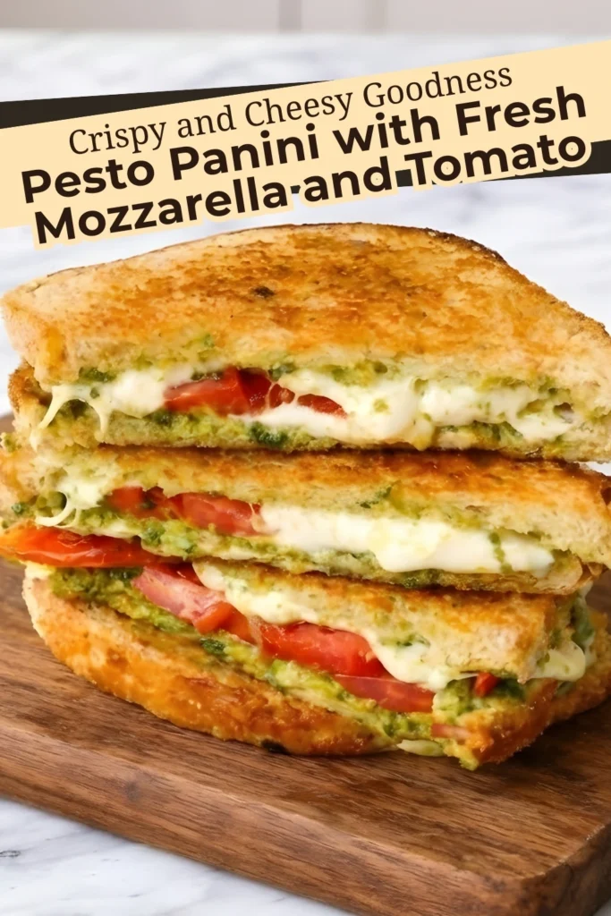 Pesto Panini with Fresh Mozzarella and Tomato – Crispy, Cheesy, and Flavorful