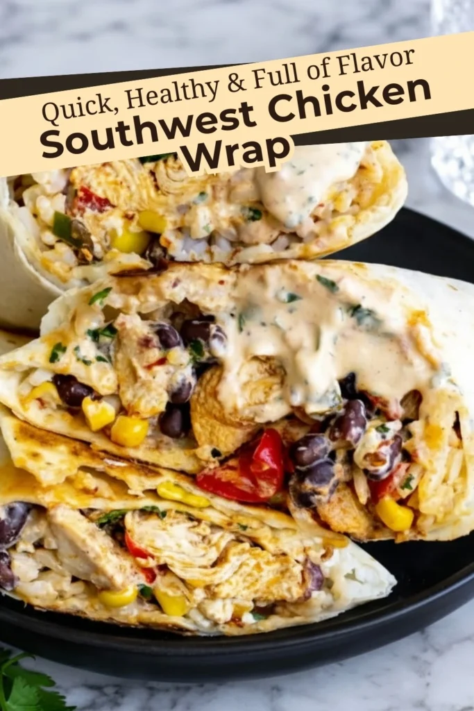 Quick and Flavorful Southwest Chicken Wrap with Rice and Veggies