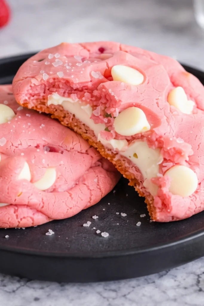 Strawberry Cheesecake Cookies with White Chocolate Chips