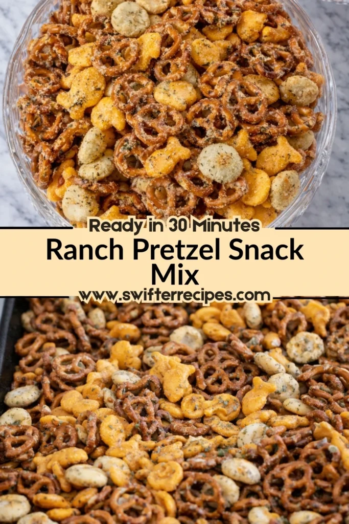 Ranch Pretzel Snack Mix Ready in 30 Minutes