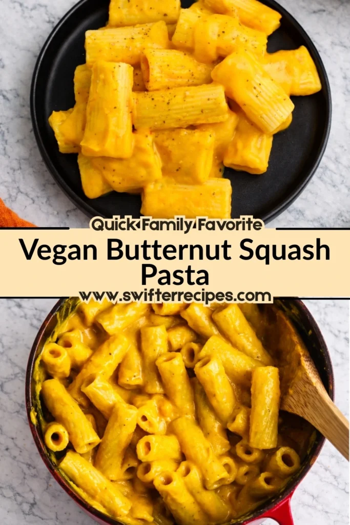 Vegan Butternut Squash Pasta Quick Family Favorite