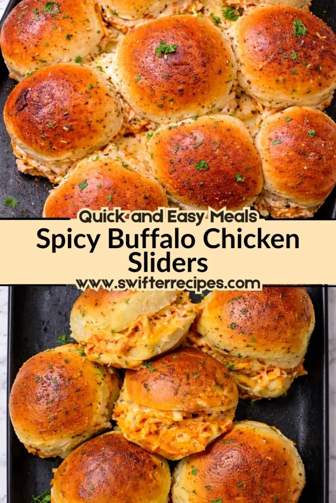 Quick and Easy Spicy Buffalo Chicken Sliders with Melted Cheese