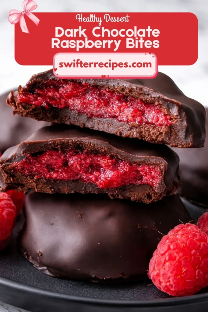 Dark Chocolate Raspberry Bites with a Rich Center