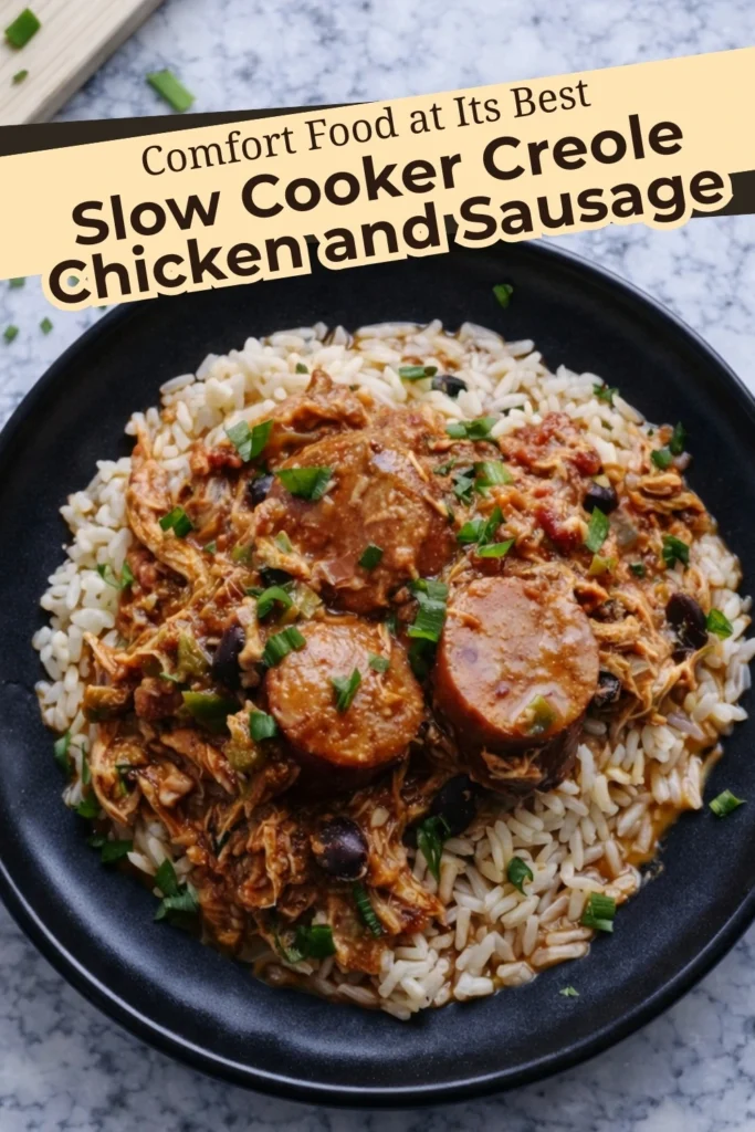 Slow Cooker Creole Chicken and Sausage with Rice