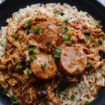 Slow Cooker Creole Chicken and Sausage with Rice