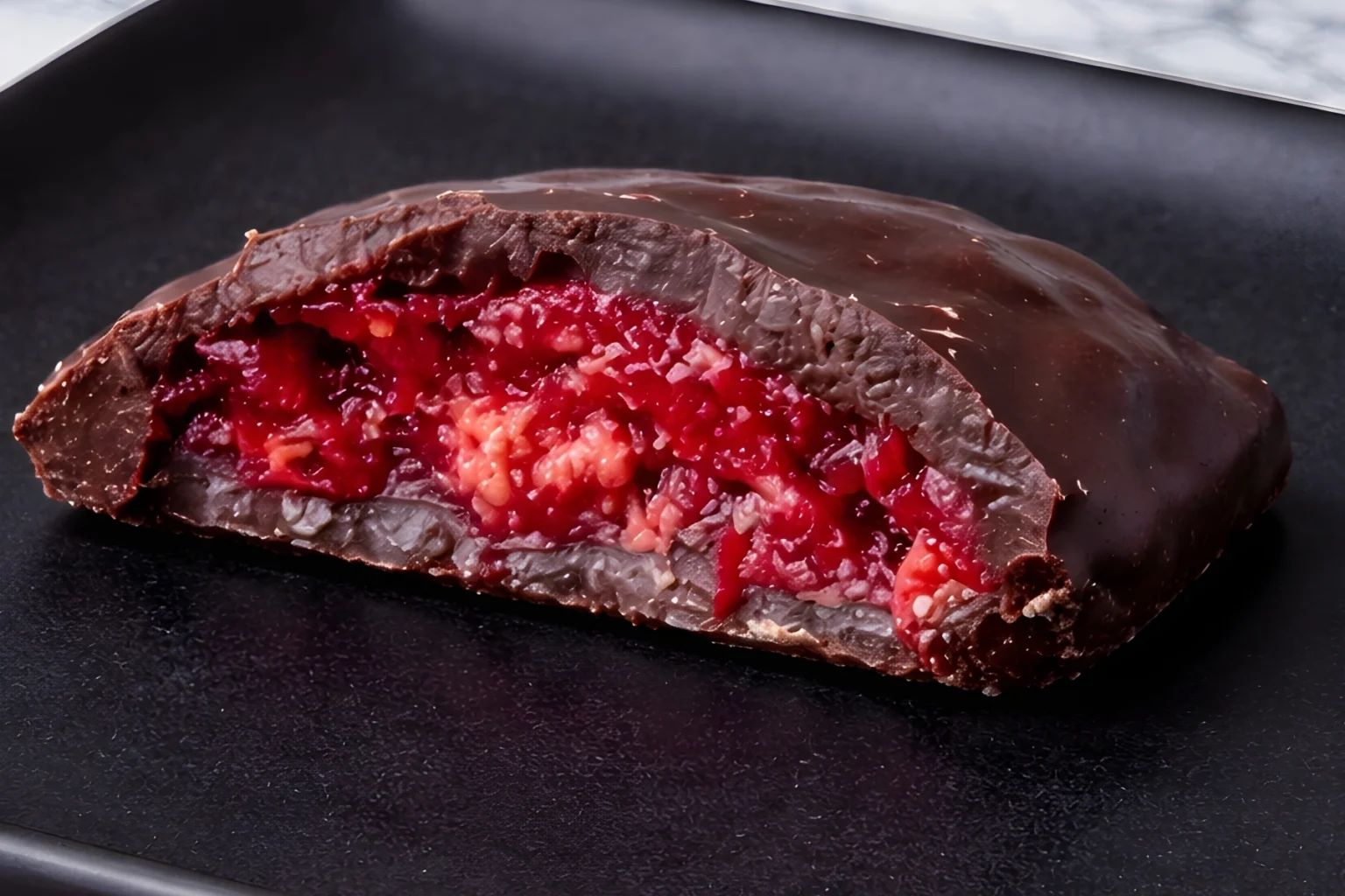 Dark Chocolate Raspberry Bite with Chia Seeds
