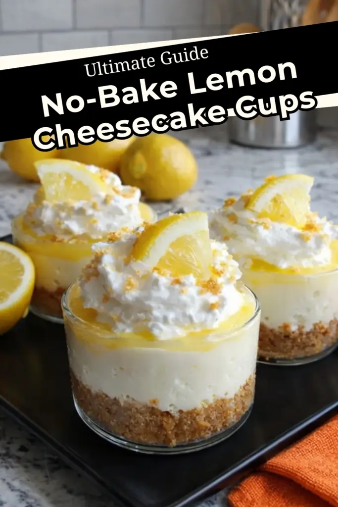 Ultimate Guide No-Bake Lemon Cheesecake Cups with Graham Cracker Crust