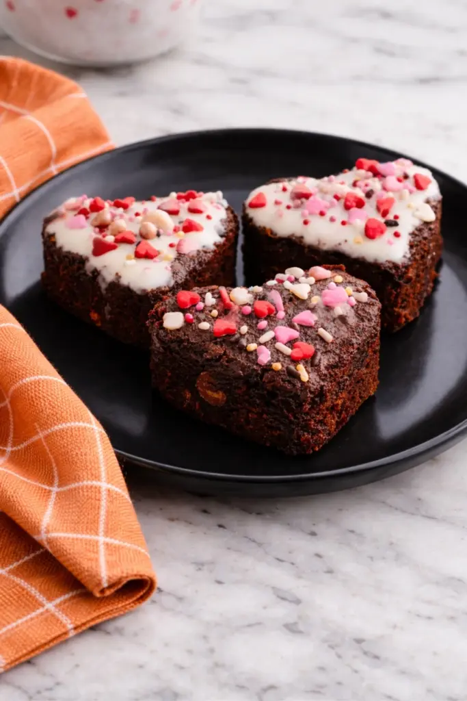 Fudgy Heart Brownies Easy Valentine Dessert