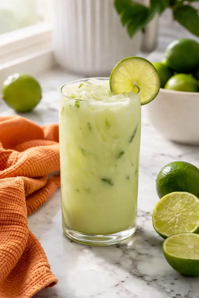 Brazilian Lemonade with Fresh Limes and Creamy Citrus Drink